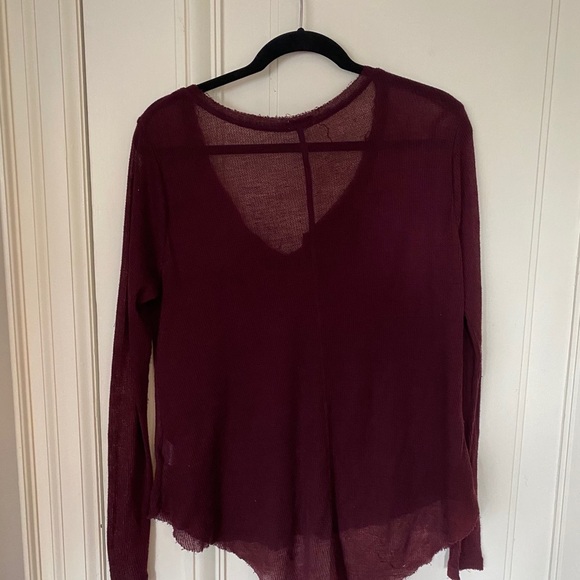 Urban Outfitters Ecoté Maroon Long-Sleeve (semi-see through) - Picture 2 of 3